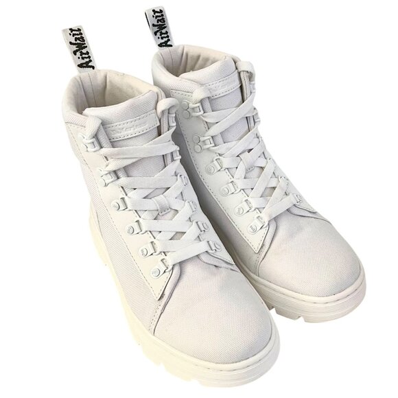 Dr. Martens AirWair Combs Platform Combat Boots White 9 US Lug Sole Lace Up - Picture 1 of 11